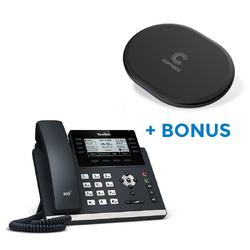 BONUS BLACK COMSOL QI CHARGER W/YEALINK (SIP-T43U) 12 LINE IP PHONE WITH HANDSET