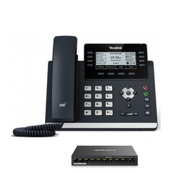 YEALINK SIP-T43U x5 BUNDLE BONUS TP LINK DESKTOP SWITCH 8 PORT POE+ 65W
