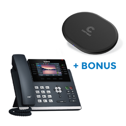 BONUS BLACK COMSOL QI CHARGER W/YEALINK (SIP-T46U) 16 LINE IP PHONE WITH HANDSET
