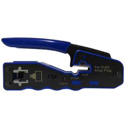 Crimping Tool for Pass Through RJ45 Plugs