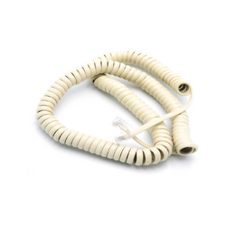 Fugitsu Cream Curly Telephone Cord