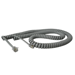 5m Light Grey Curly Cord - Generic