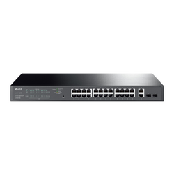 TP-LINK 28 PORT GIGABIT EASY SMART SWITCH, GbE(24) ,POE+(24), SFP(2), 5YR