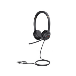 YEALINK WIRED (UH37) MS STEREO HEADSET,NOISE CANCELLING MIC,LEATHER,USB-C, C TO A ADAPTOR