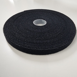 12mm x 10m roll double sided hook and loop grip tie (black)