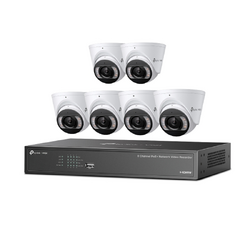 VIGI 4MP Full-Color Turret IPC & 8 Channel PoE+ NVR KIT