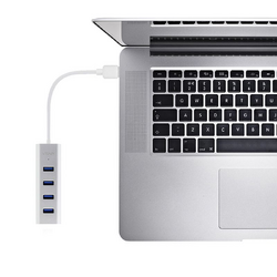  ALOGIC 4 Port USB 3.0 Hub - Vrova Plus- SILVER Aluminium