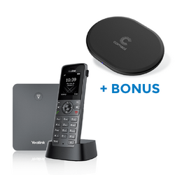 BONUS BLACK COMSOL QI CHARGER W/YEALINK (W73P) HIGH PERFORMANCE DECT IP PHONE SYSTEM
