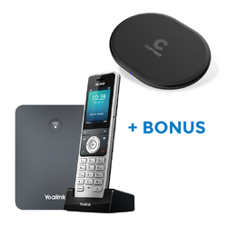 BONUS BLACK COMSOL QI CHARGER W/YEALINK (W76P) HIGH PERFORMANCE DECT IP PHONE SYSTEM