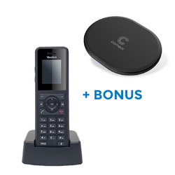 BONUS BLACK COMSOL QI CHARGER W/YEALINK (W77P) IP DECT HANDSET , VIBRATION ALARM