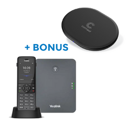 BONUS BLACK COMSOL QI CHARGER W/YEALINK (W78P) IP DECT PHONE SYSTEM - W78H + W70B