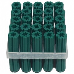 Green wall plugs 7G x 35mm (pack of 100)