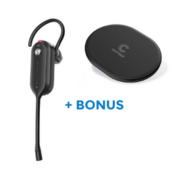 BONUS BLACK COMSOL QI CHARGER W/YEALINK (WH63-E2) MS WIRELESS MONO DECT HEADSET WITH BASE