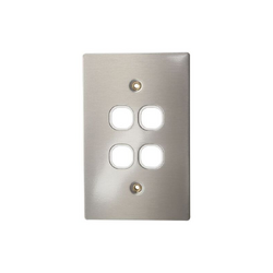 4 Gang Stainless Steel Wall Plate Clipsal Style Jacks