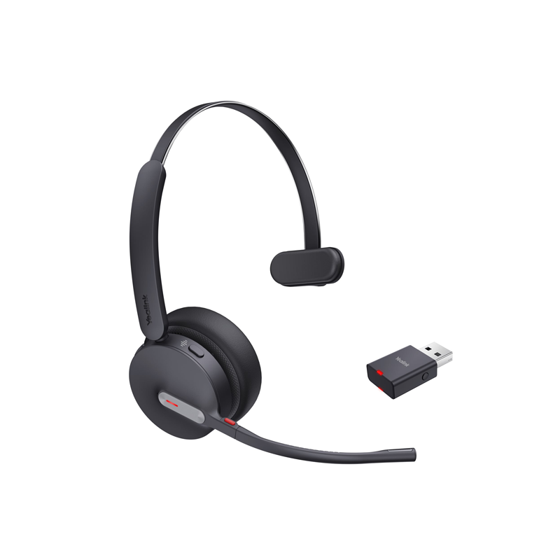 YEALINK BLUETOOTH DECT (WH64) UC MONO HYBRID HEADSET, WDD60  DECT DONGLE, NO BASE STATION