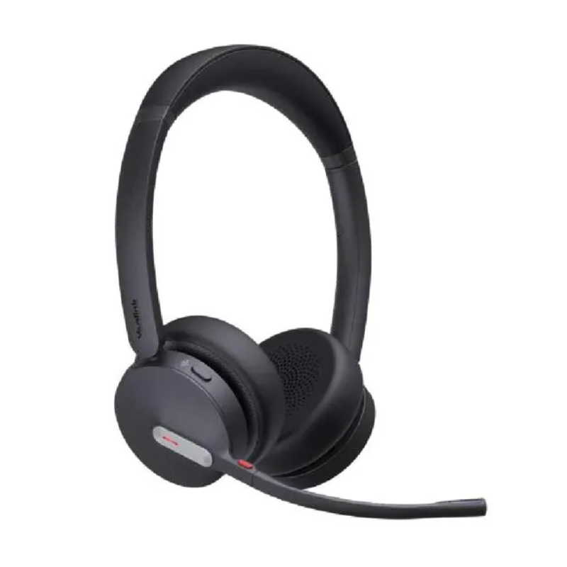 YEALINK WIRELESS (BH70) UC STEREO BLUETOOTH HEADSET BT51 DONGLE, BLACK, C TO A ADAPTER