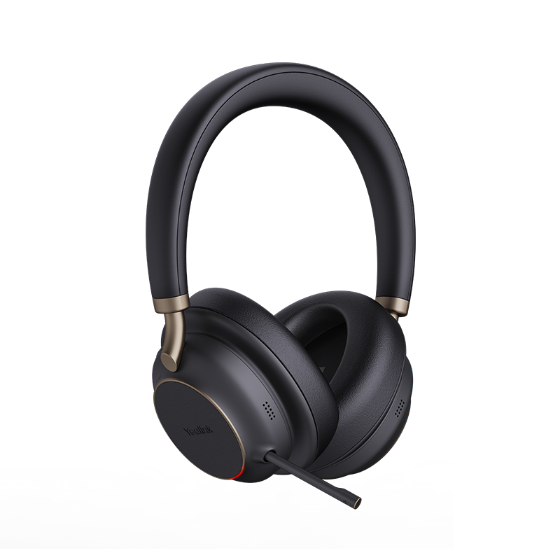 YEALINK WIRELESS (BH76 PLUS) UC ANC STEREO HEADSET, BLACK, USB-C NATIVE, C TO A DONGLE