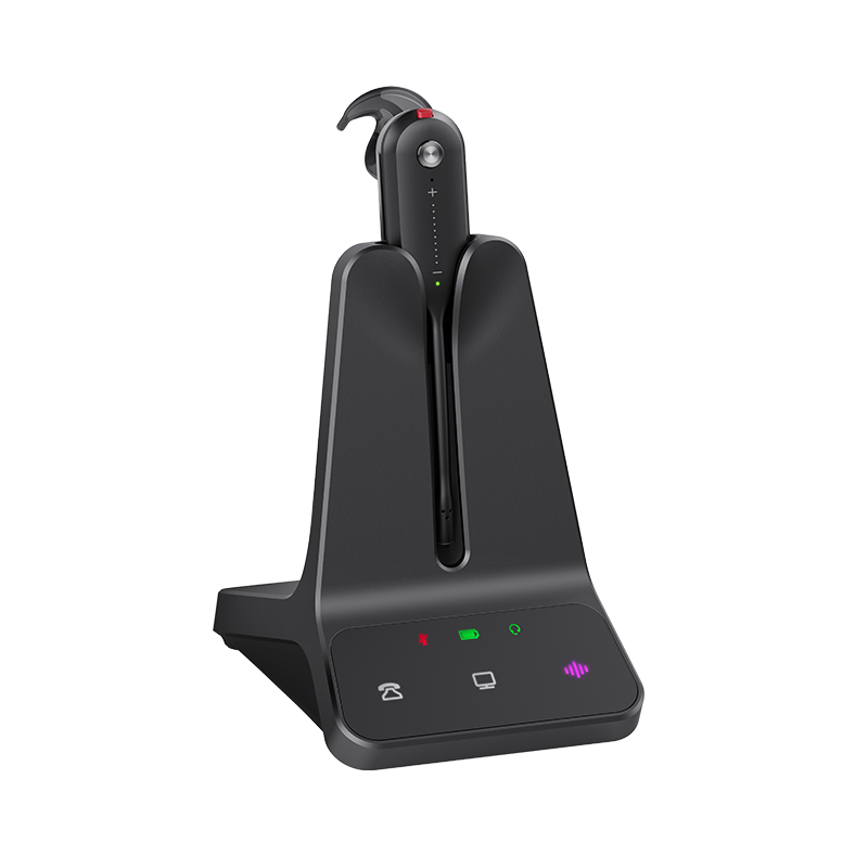YEALINK DECT WIRELESS (WH63-E2) UC CONVERTIBLE HEADSET WITH BASE, 2.5MM, RINGER