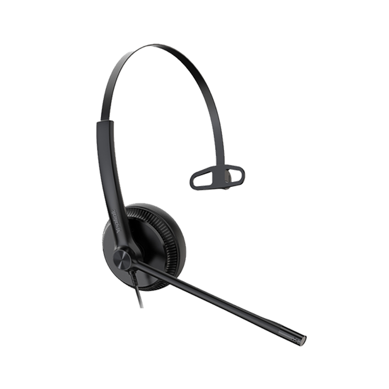 YEALINK YHS34 MONO WIDEBAND HEADSET, LEATHER CUSHIONS - FOR YEALINK IP PHONES