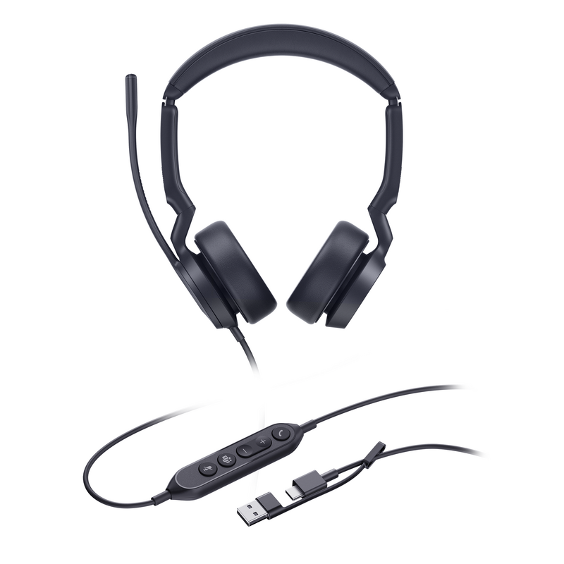 YEALINK WIRED (UH44) UC STEREOHEADSET,NOISE CANCELLING MIC, USB C NATIVE, C TO A ADAPTER