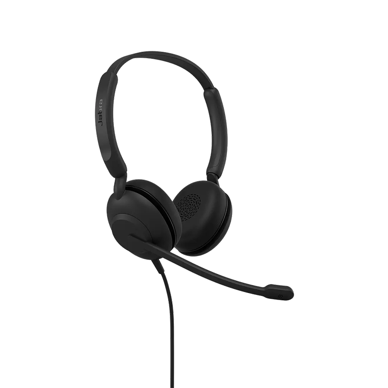 JABRA CORDED EVOLVE 10 STEREO HEADSET, USB-A, LEATHER, BLACK