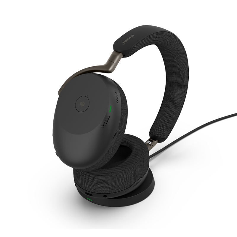 Jabra Wireless Evolve3 85 Headset - UC - Stereo - Bluetooth - Active Noise Cancelling - w/Wireless Charging Pad - Link390C