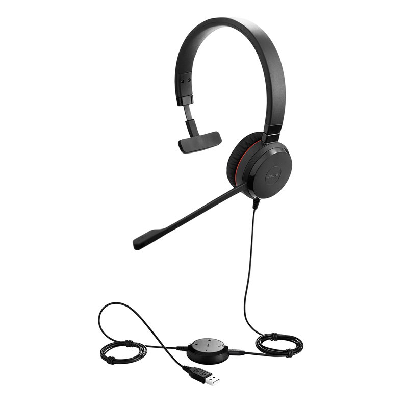 EVOLVE 30 II UC Mono + 3.5mm jack connection in LINK Adapter