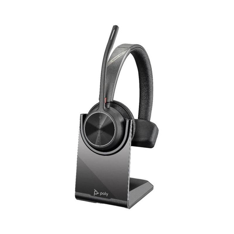 Voyager 4310 Wireless Headset - Monaural - UC Certified - Bluetooth - USB C - Charging Stand - with BT700 Adapter