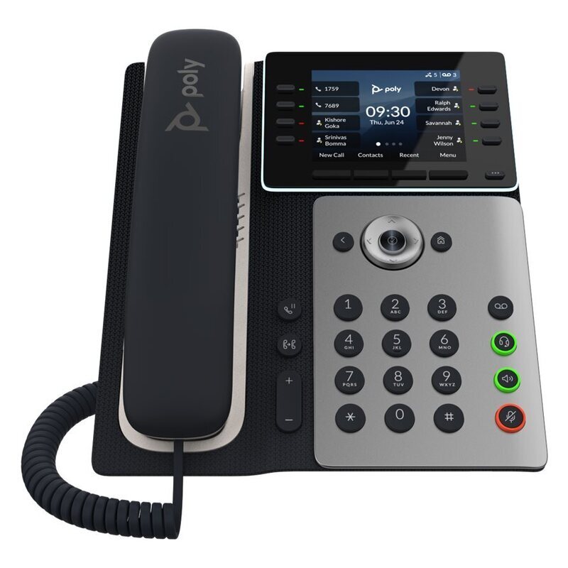 HP POLY EDGE E300 IP PHONE, NOISEBLOCK AI AND ACOUSTIC FENCE, USB-C, NO BLUETOOTH/WFI