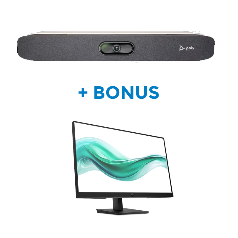 BONUS- HP POLY STUDIO X30 ANDROID VC BAR WITH BONUS HP SERIES 3 PRO 23.8" FHD MONITOR