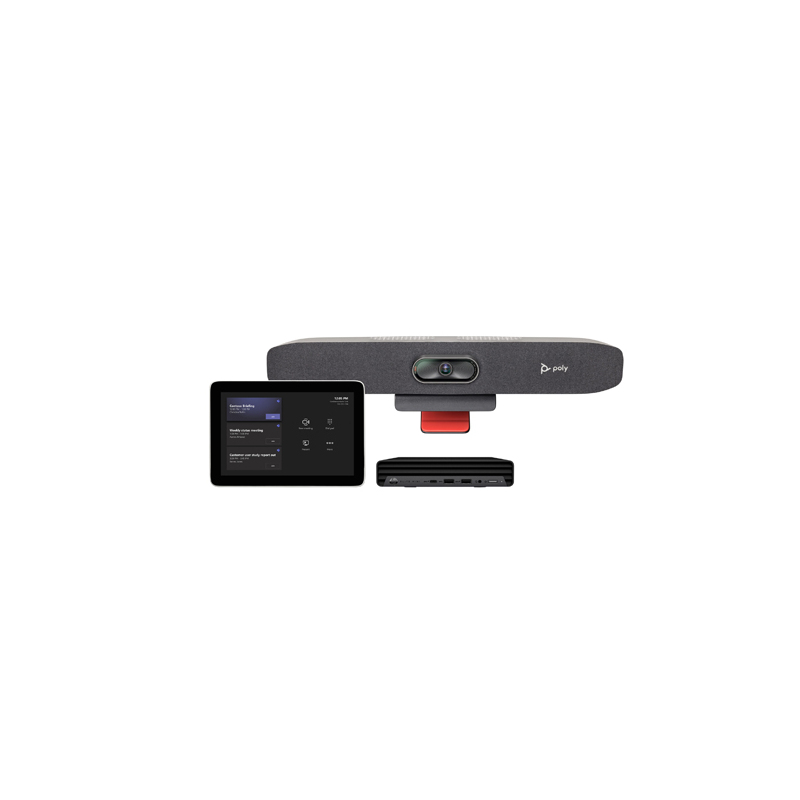 HP POLY SMALL ROOM - STUDIO X30 + COMMBOX 65" INTERACTIVE DISPLAY, TV WALL MOUNT INCLUDED