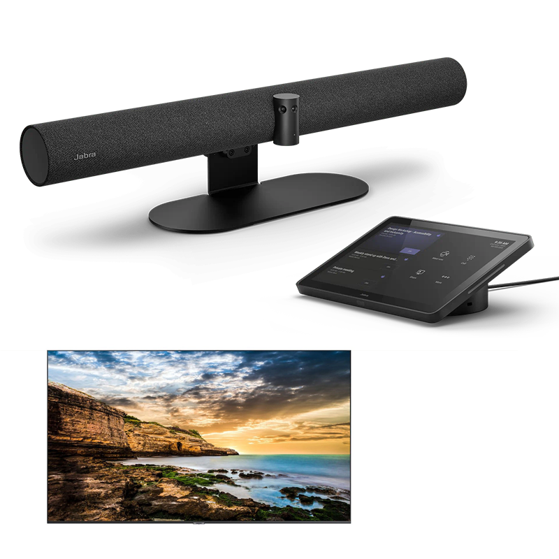 SAMSUNG 65" QET PRO DISPLAY+JABRA P50 VBS CONFERENCE KIT-SMAALL [4.5M x 4.5M]