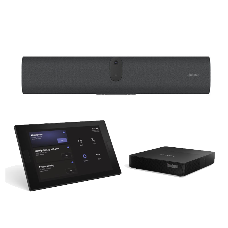 Jabra Small MTR Room Kit - w/10" IP Touch Control + Lenovo Gen 2 Pc + Jabra U30 BYOD Video Bar