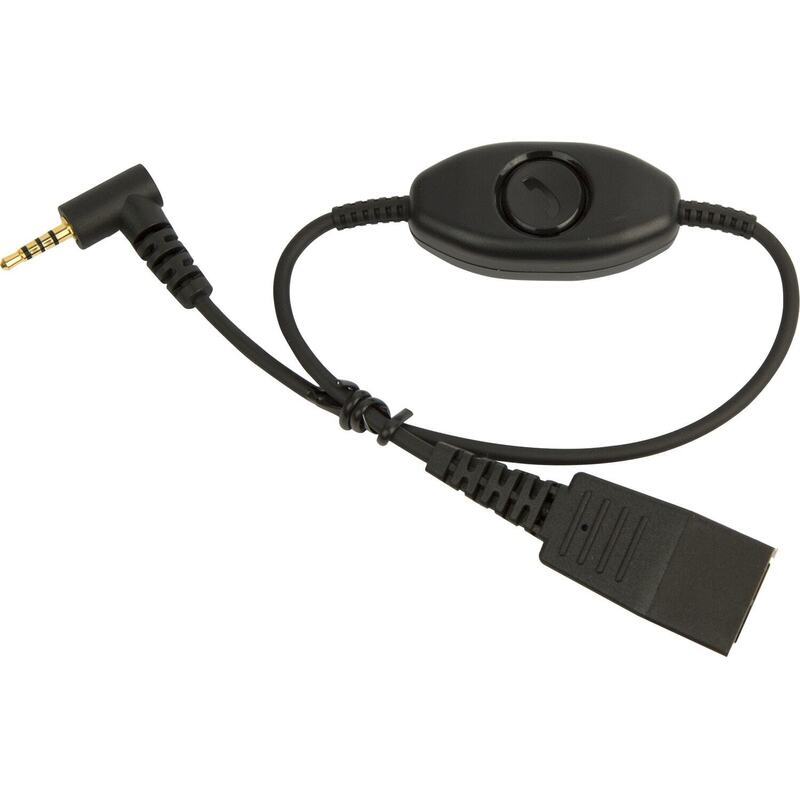 JABRA QD TO 2.5MM STRAIGHT CORD WITH PUSH TO TALK, 0.5M