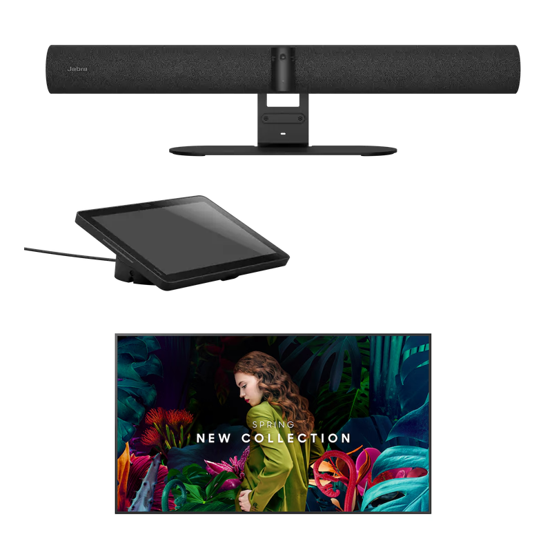Jabra P55 Android Video+10" Touch Control+Samsung 65" QBC-N Display-Med Room [7-10ppl]