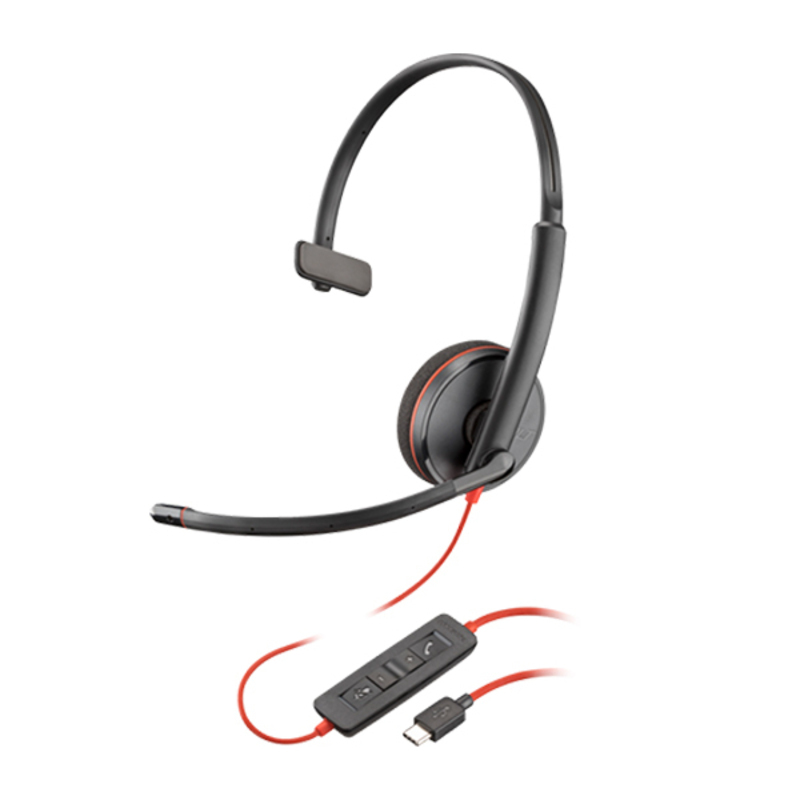 Blackwire C3210 Headset - Monaural - USB C 