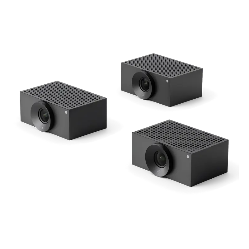 Jabra Crew AI Multi Camera System, L1 Camera (3), Wall Mount (3), Ethernet Switch (1)
