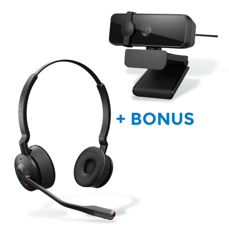 BONUS LENOVO WEBCAM W/JABRA ENGAGE 55 SE UC STEREO USB-A, DECT HEADSET