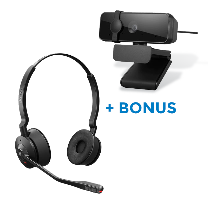 BONUS LENOVO WEBCAM W/JABRA ENGAGE 55 SE MS STEREO USB-C, DECT HEADSET