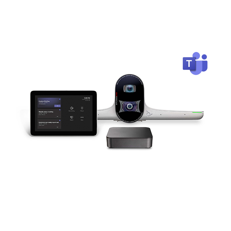 Poly Large Room Kit includes: Poly E70 camera, GC8 touch controller, Cable 10m USB3.1 A to C, 2 * Pwr cord Type I, AS 3112. Order Poly room PC separat