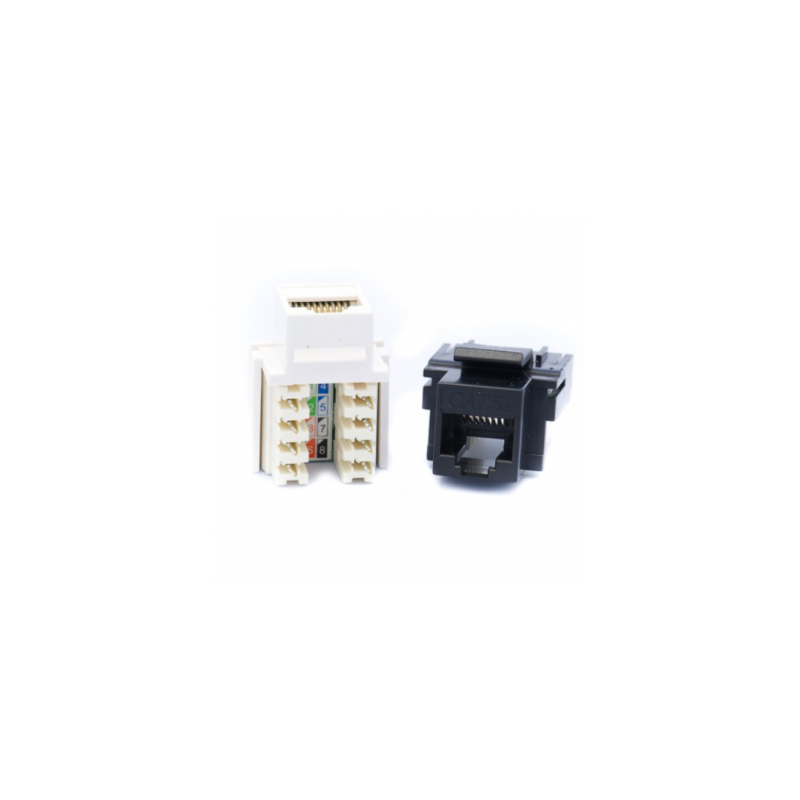 Cat-5e RJ45 Data Jack 90 Degree Keystone (Black)