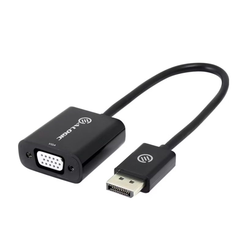 ALOGIC Elements 20cm DisplayPort to VGA Adapter - Male to Female - Black