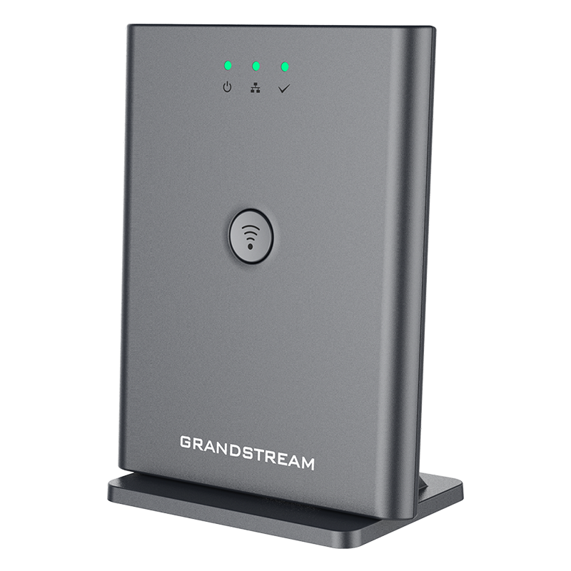 Grandstream DP752 DECT Base Station, Pairs w/ 5 DP Series DECT Handsets, Range up to 400 meters, Supports Push-to-Talk.