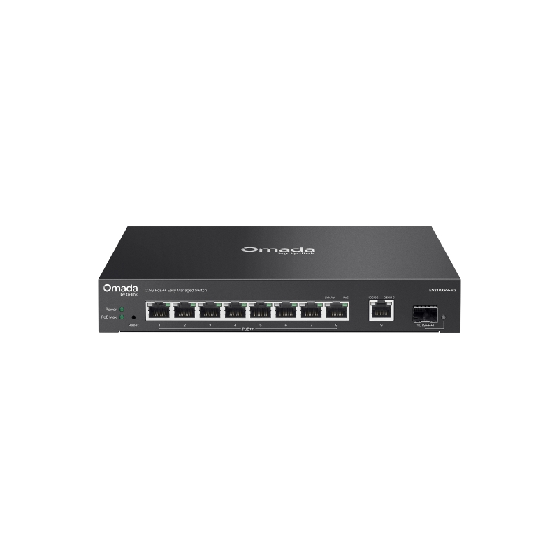 TP-LINK OMADA 8-PRT Easy MNGD 2.5G/10G Switch - 2.5G(8) POE++ - 10G SPF+(1)/RJ45(1) - 200W 