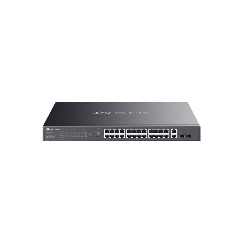TP-LINK OMADA 28-PORT EASY MANAGED GIGABIT SWITCH, POE+(24), SFP(2), 384W, 5YR