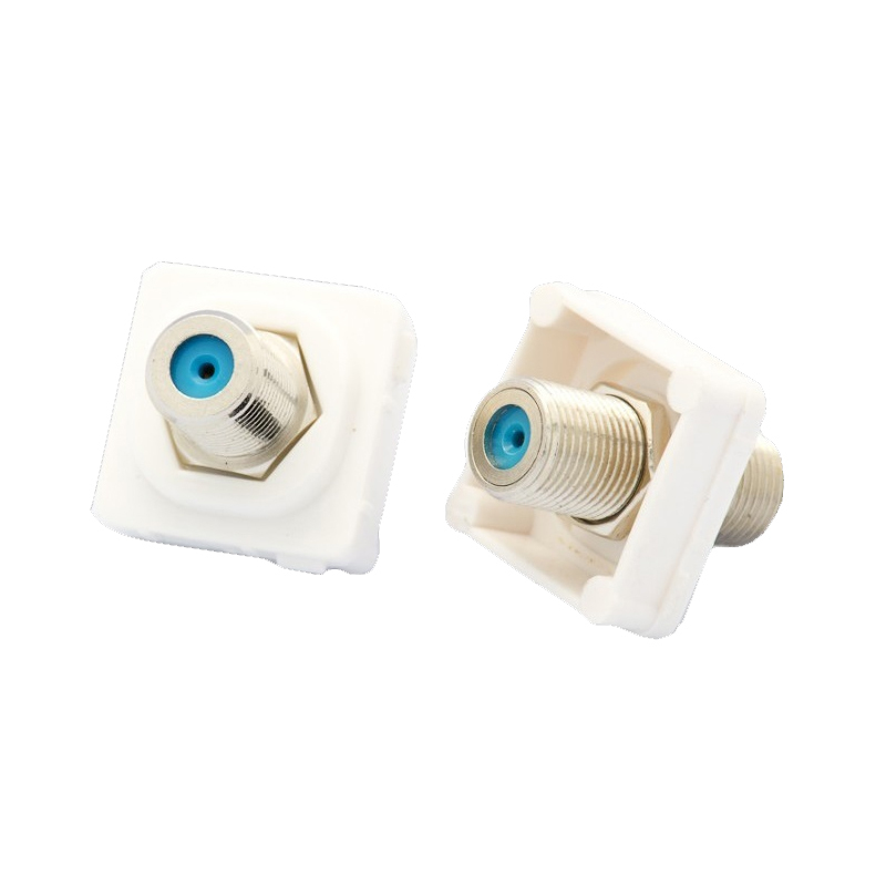 F - F Connector Insert to Suit Clipsal Style Wall Plate (White)