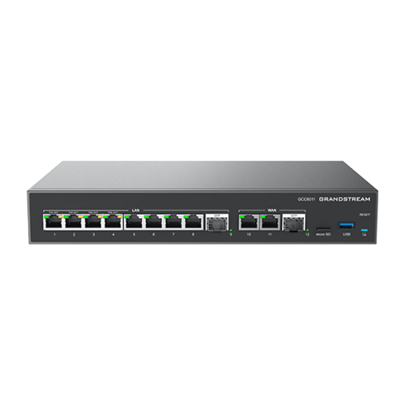 Grandstream GCC6011 Built-in Ippbxenterp Grade Firewall VPN Router 2X2.5 GB 10XGIGE Network Switch