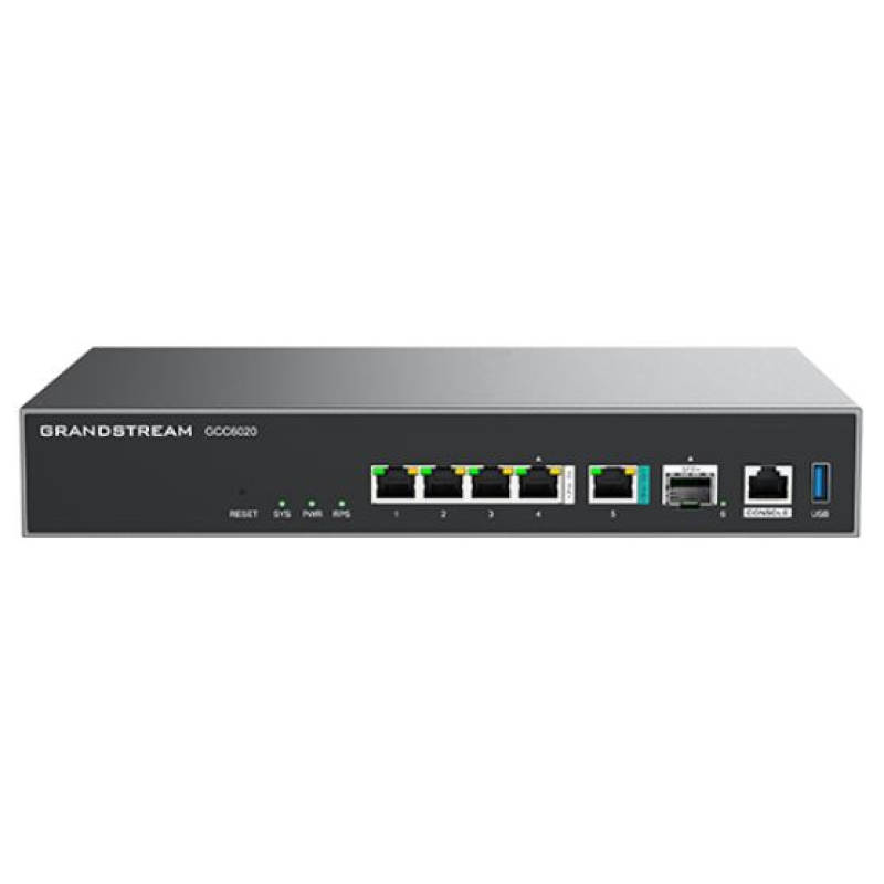 Grandstream GCC6020 Built-in Ippbxenterprise Gra De FW VPN Router 1 X 2.5 GB 1 X 10 GIG SFP 4 X GIGE