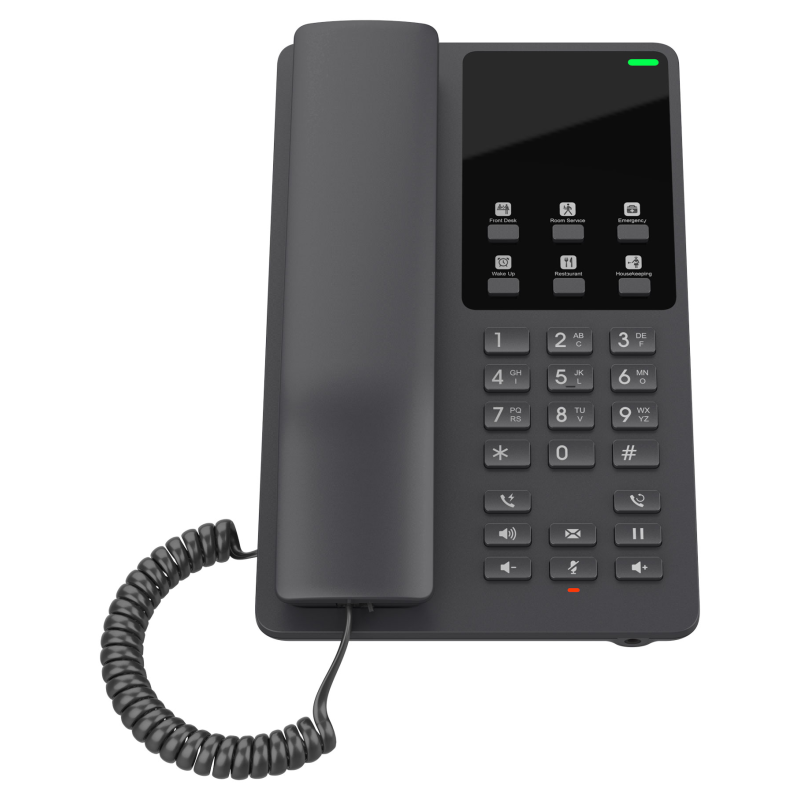 Grandstream GHP621W Desktop Hotel Phone w/ Built-in WIFI - Black