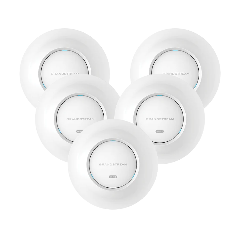 Grandstream GWN7660E-5PACK Hybrid 802.11AX WI-FI 6 AP AX3000 2X2 2.4 GHZ 3X3 5.0 GHZ Kits